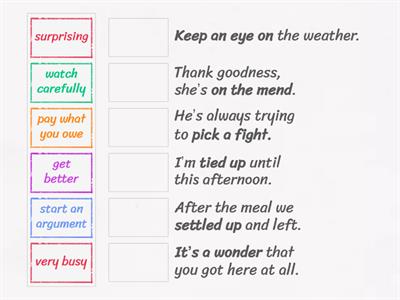 Idiomatic Expressions & Phrasal Verbs (CAE UNIT 5)