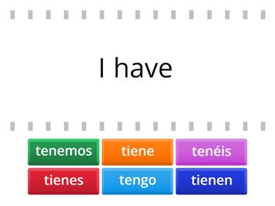 Tener (to have)