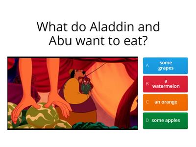 Aladdin meets Jasmine at the market