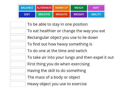 EXERCISE VOCAB 