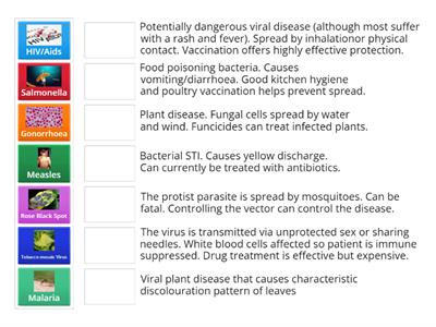 Infection and control summary