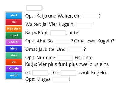 Los geht's! 1, L3. Täydennä teksti