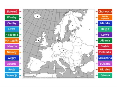 Mapa polityczna Europy kl.7