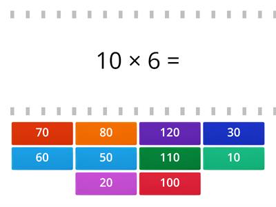 10 x Tables - Find the Match 