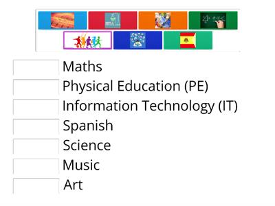 Subjects at school