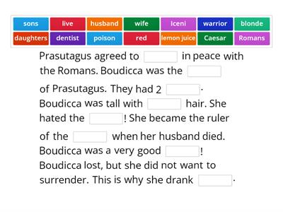 Boudicca (Missing words)