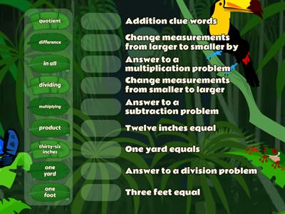 measurements / Clue words