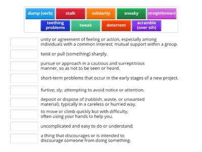 Proficiency 2B Closer to Home Pg. 31 Vocabulary