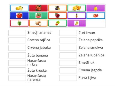 Voće, povr﻿će i boje ( fruits, vegetables and colors )