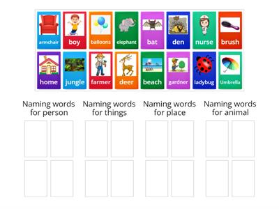 naming words sorting