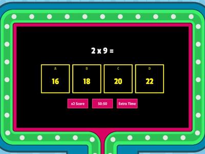 MULTIPLICATION TABLE OF 9