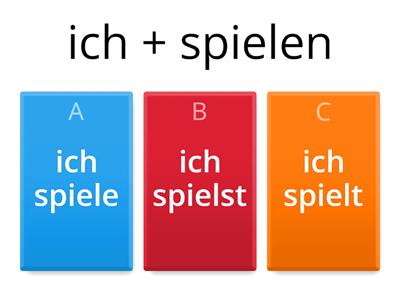 Verbkonjugation singular Deutschprofis A1