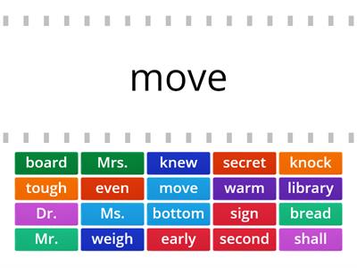 Action 100-1R Tricky Words (Set 2)