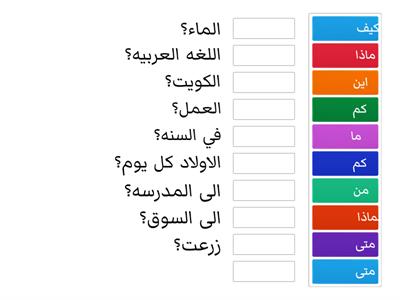 ادوات الاستفهام 