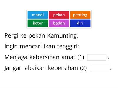 Lengkapkan pantun