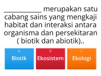 GEOGRAFI STPM SEM 3 (Sistem Ekologi)