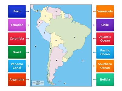 Label the Map of South America