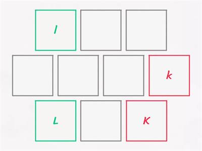 Matching Alphabet Kk - Oo