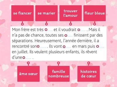 Vocabulaire: L'amour