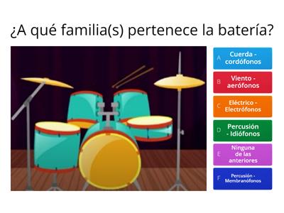 Familias de instrumentos musicales