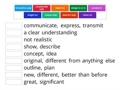 Visual art and architecture vocab