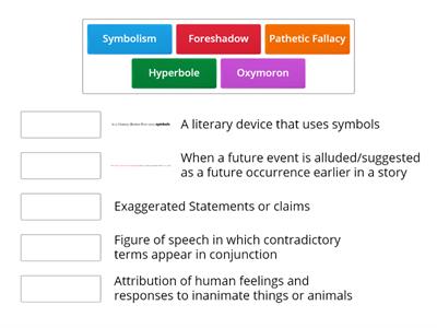 Literary Technique Match Up