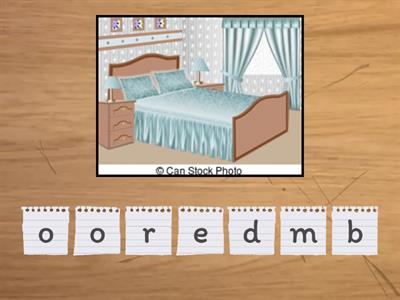 Rearrange the letters to form correct words