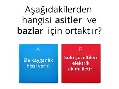 Asitler ve Bazlar