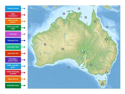 Australija - mora, otoci, poluotoci, zaljevi, prirodne cjeline