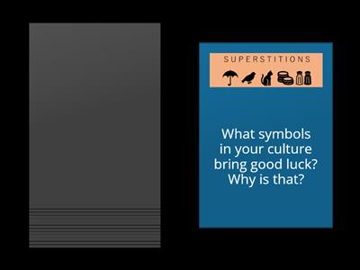 Knock on wood: superstitions 