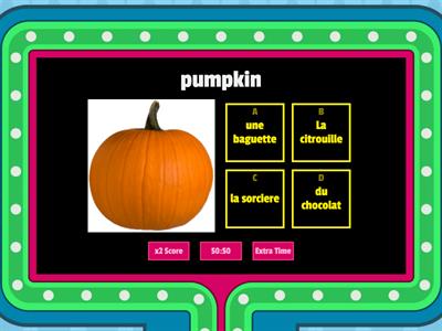 French Halloween Vocab Words