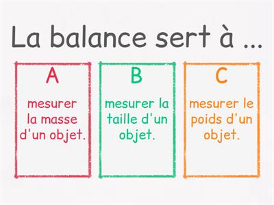 Balances et leviers