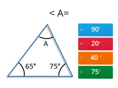  Calculating the missing angles in a triangle