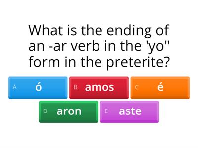 Preterite of AR verbs, car, -gar, -zar & time expressions