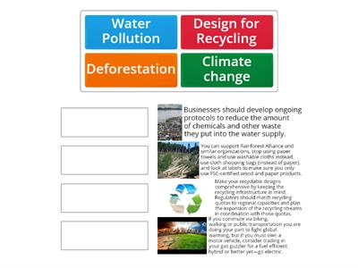 Environmental problems and solutions