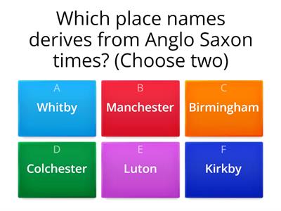 Anglo Saxon Britan Quiz