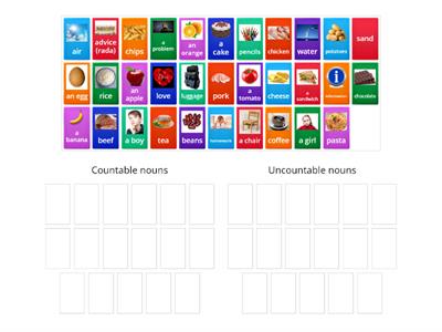 Countable and uncountable nouns 7.AB