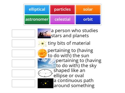 "Comets" Vocabulary practice