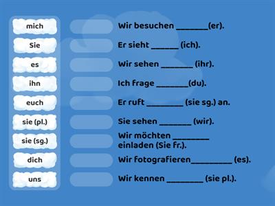 Personalpronomen im Akkusativ A1