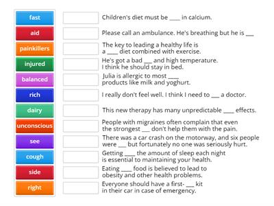 OET B1. U7 Vocab