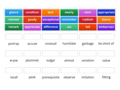 Thesaurus match words