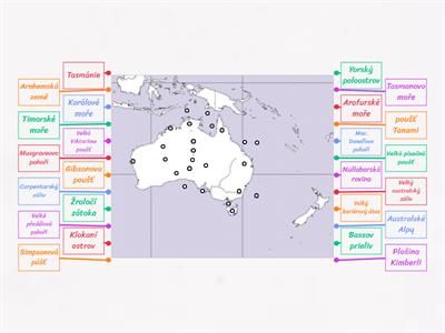 lepsia Slepá mapa Austrálie