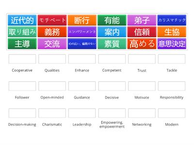 Leadership Vocab Match Up