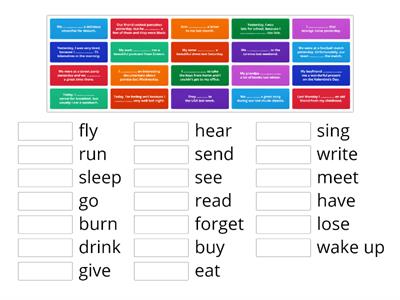 Past Simple - irregular verbs in context.