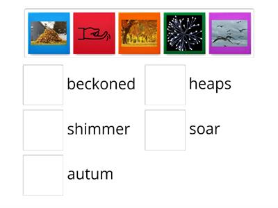 Fall Vocabulary Match Up