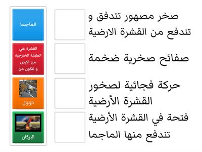 تغيرات الارض الفجائية - الصف الثالث