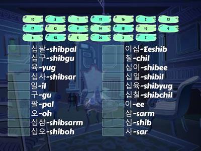 Korean numbers (sino numbers)