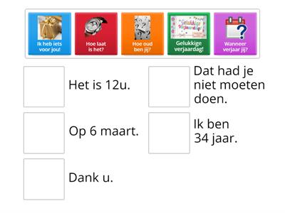 "Hoe oud ben jij?" Combineer de vraag met een goed antwoord