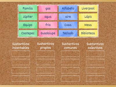 Tipos de sustantivos