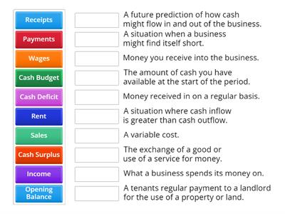 Cash Budgets Nat5 to rework